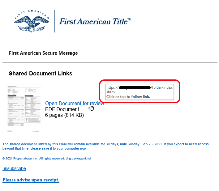 First American Financial document review