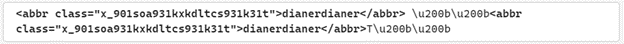 (Zero-width spaces (\u200b) and HTML tags used to obfuscate content, making it difficult for filters to detect phishing keywords.)