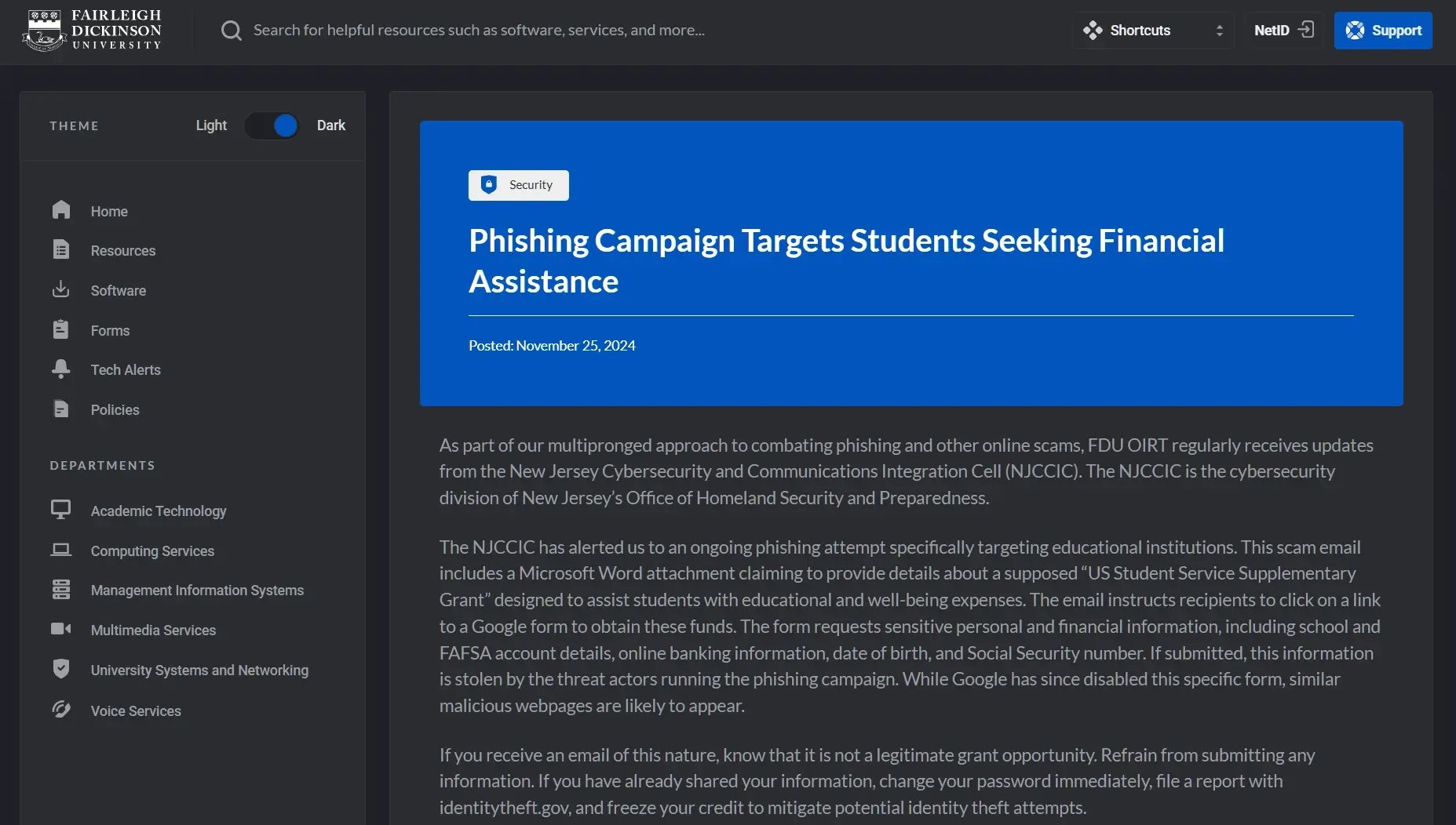 fairleigh_dickinson_university_phishing_financial_aid