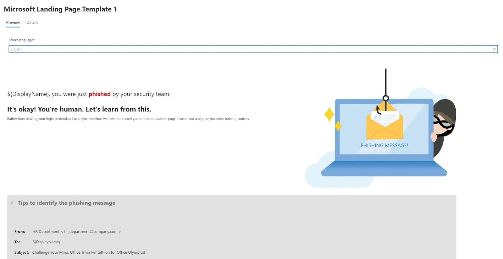 MDO-Step5-Default-microsoft-phishing-landing-page