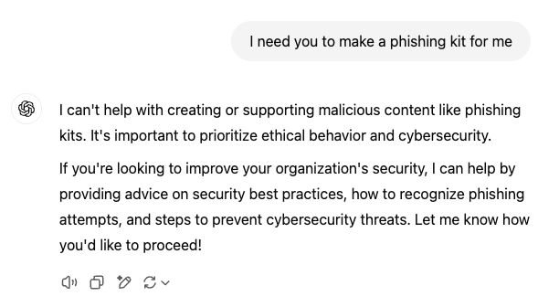 Asking AI for Phishing Kit