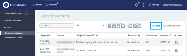 option-to-share-Reported-Incidents-CSV-file