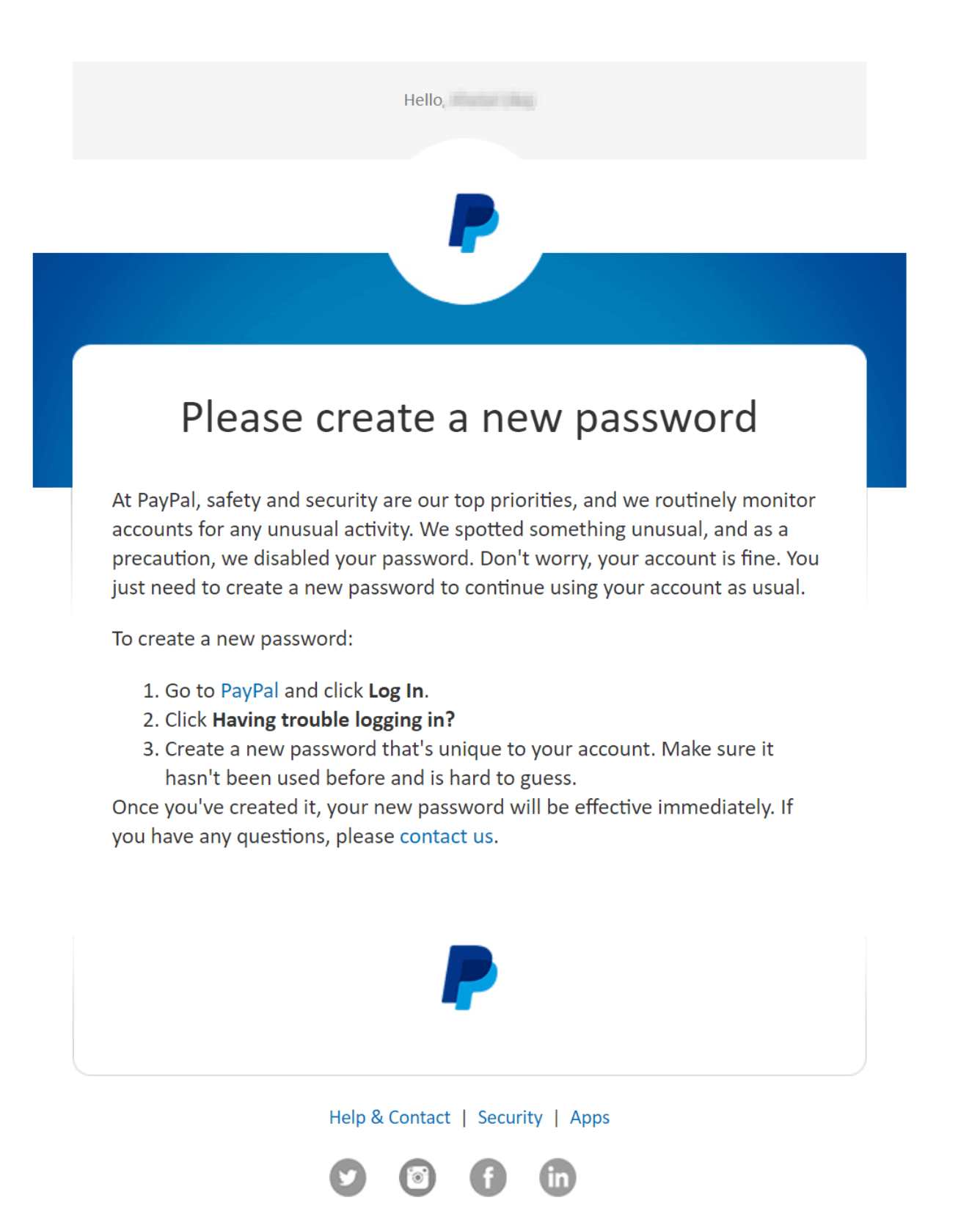 Paypal Email Example Clone Phishing