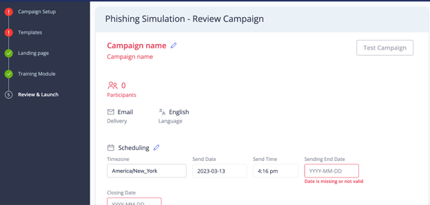 How to implement a phishing simulation campaign ready to launch