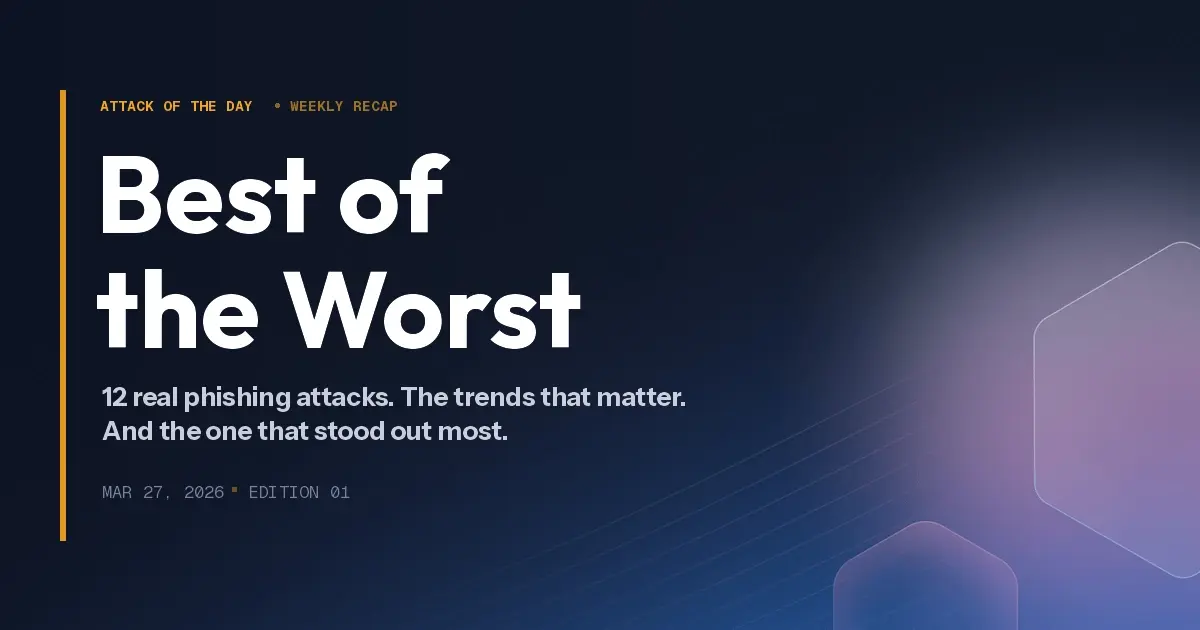 Best of the Worst: Weekly Phishing Attack Recap from IRONSCALES