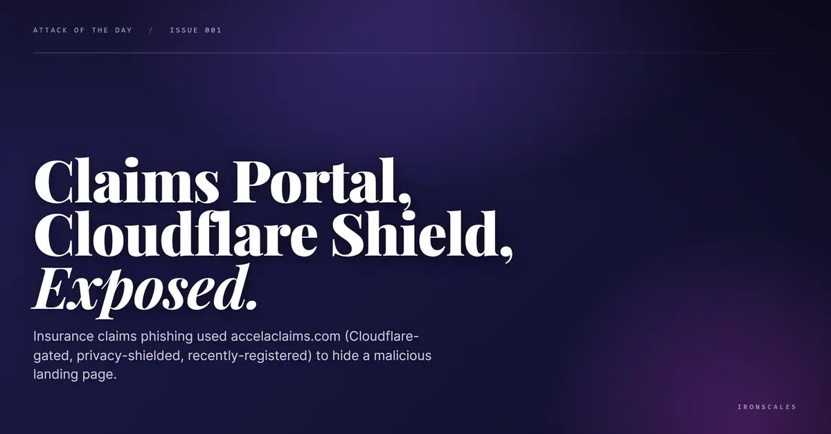 Claims Adjuster Impersonation: How accelaclaims.com Hid Behind Cloudflare While an Egress Gateway Explained the SPF Softfail