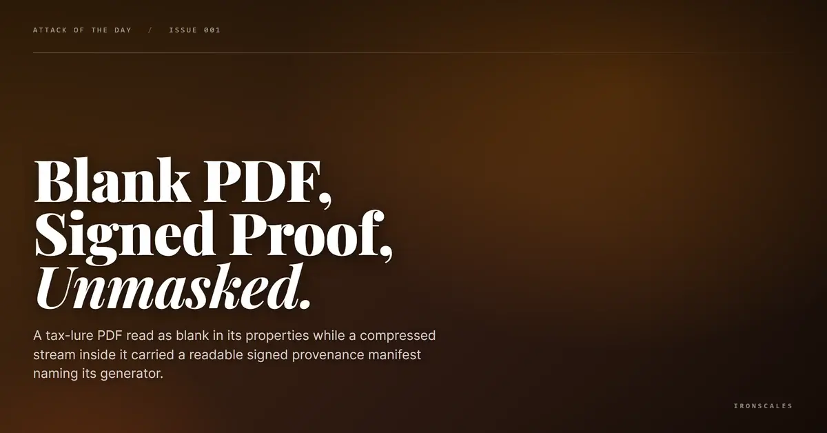 The Blank PDF That Signed Its Own Generator's Name