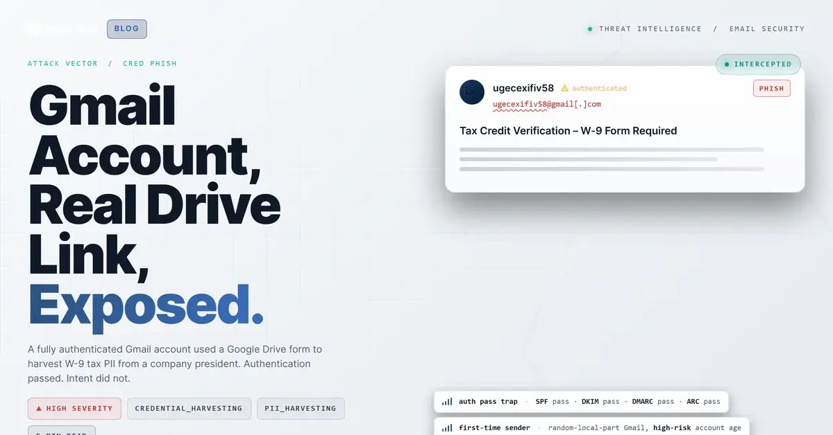 A Real Gmail, a Real Drive Link, a Fake Tax Form