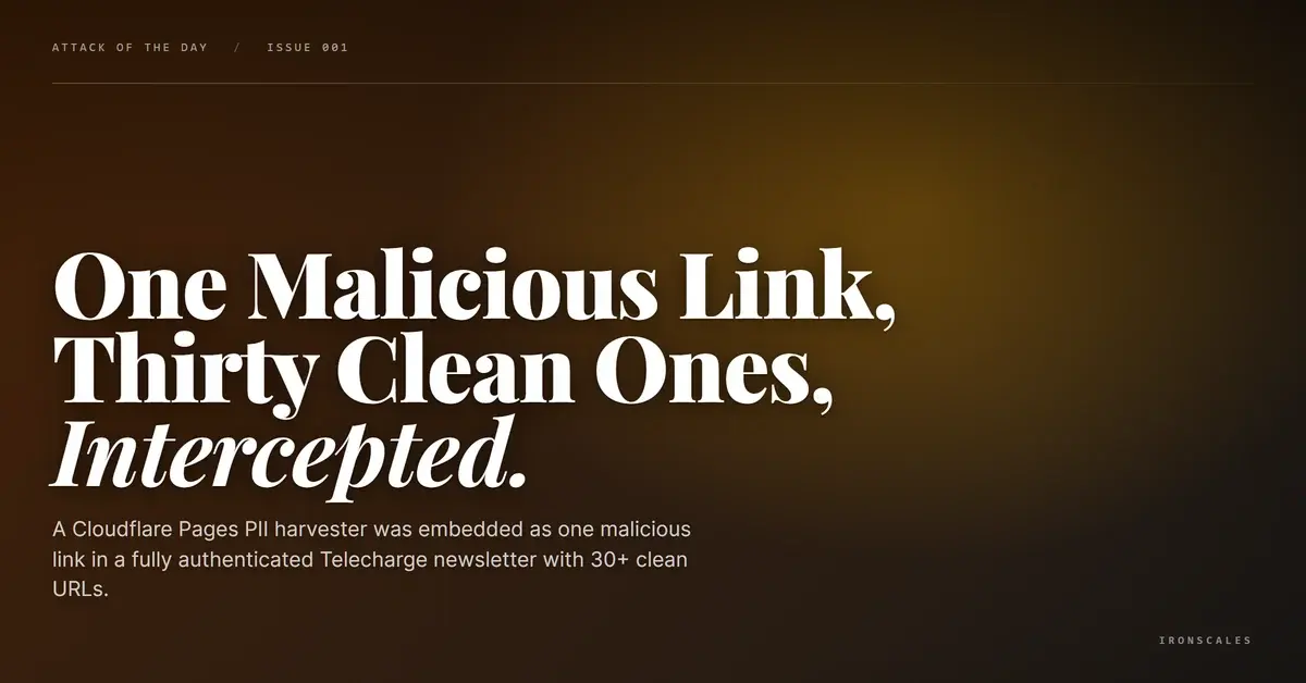 One Malicious Link Hidden Among Thirty Clean Ones in a Fully Authenticated Newsletter