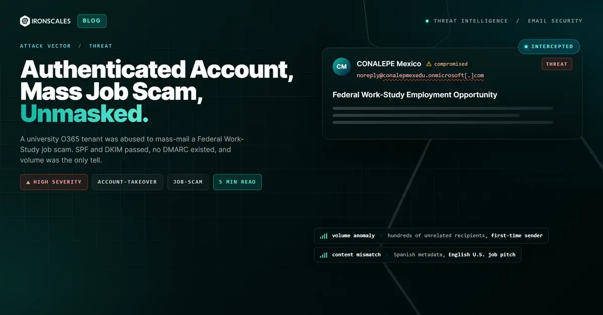 When a University's Own Domain Blasts a Job Scam