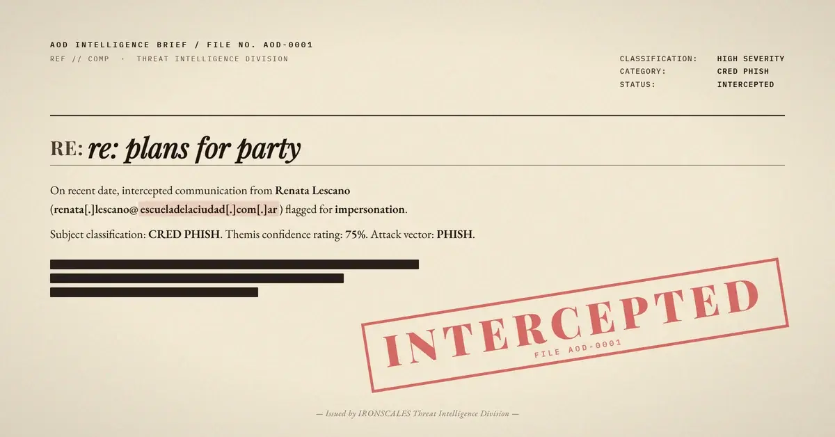 re: plans for party -- How a Compromised Argentine School Account Targeted K-12 in the U.S.