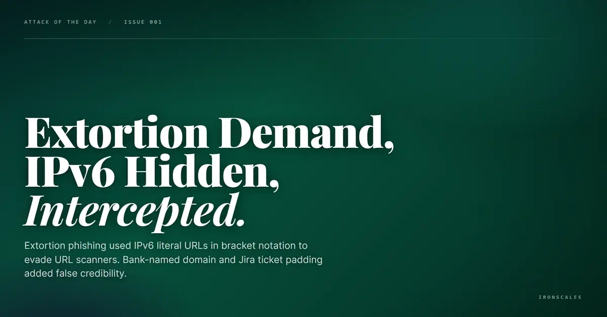 The Extortion Email That Hid Its Links Inside IPv6 Bracket Notation