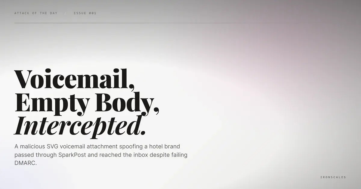 The Voicemail You Never Left: SVG Phishing Through a DMARC Failure