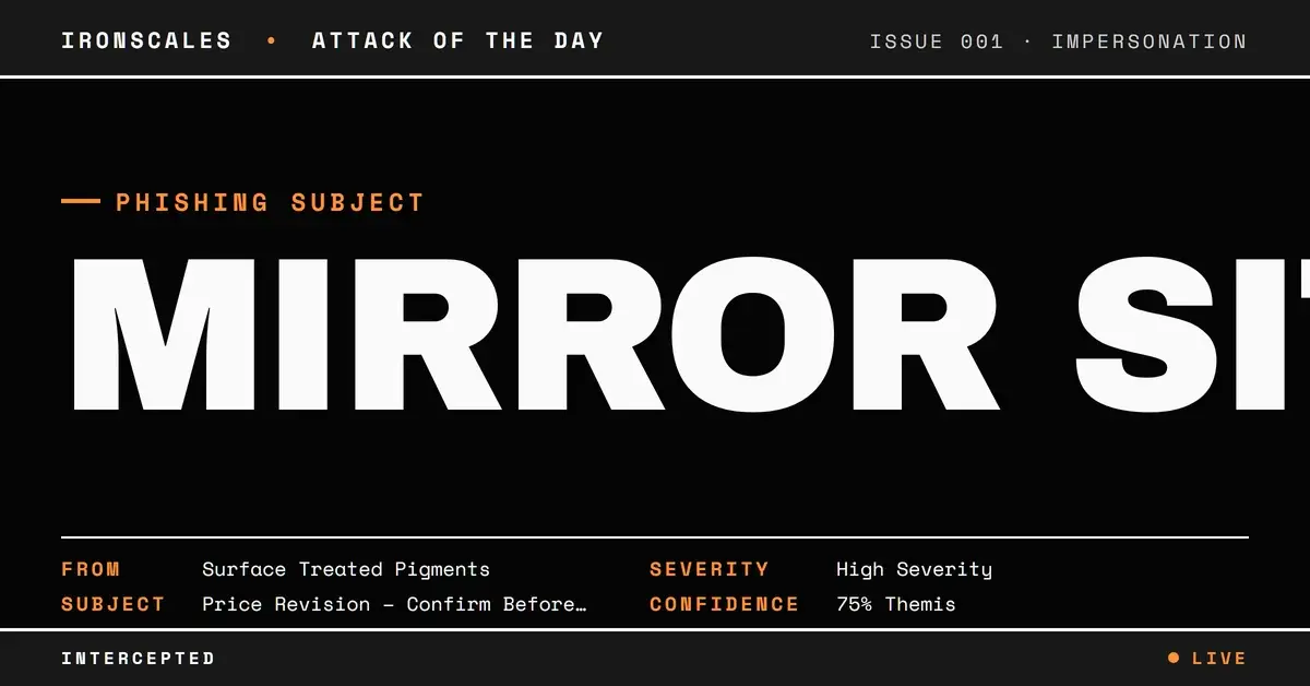 Price Revision as the Hook: How a Mirror Site Without TLS Impersonates an Industrial Supplier