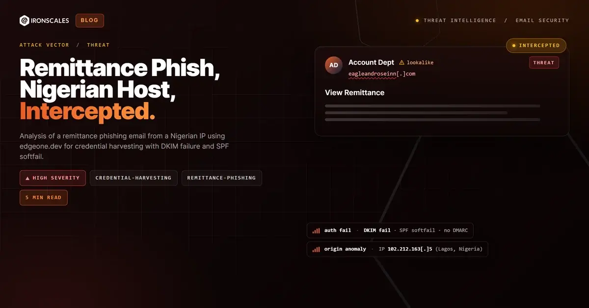 Remittance Phish Routes Through Nigerian Hosting to Edgeone Credential Harvest