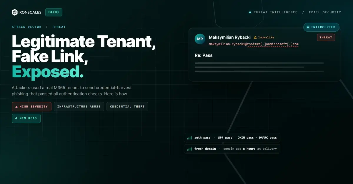 The Legitimate Tenant Trick: How Attackers Abuse Microsoft 365 Infrastructure to Deliver Credential Theft