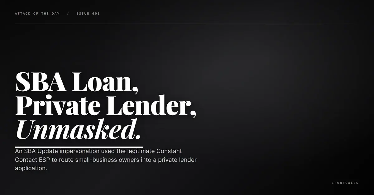The SBA Email That Was Really a Loan-Lead Funnel
