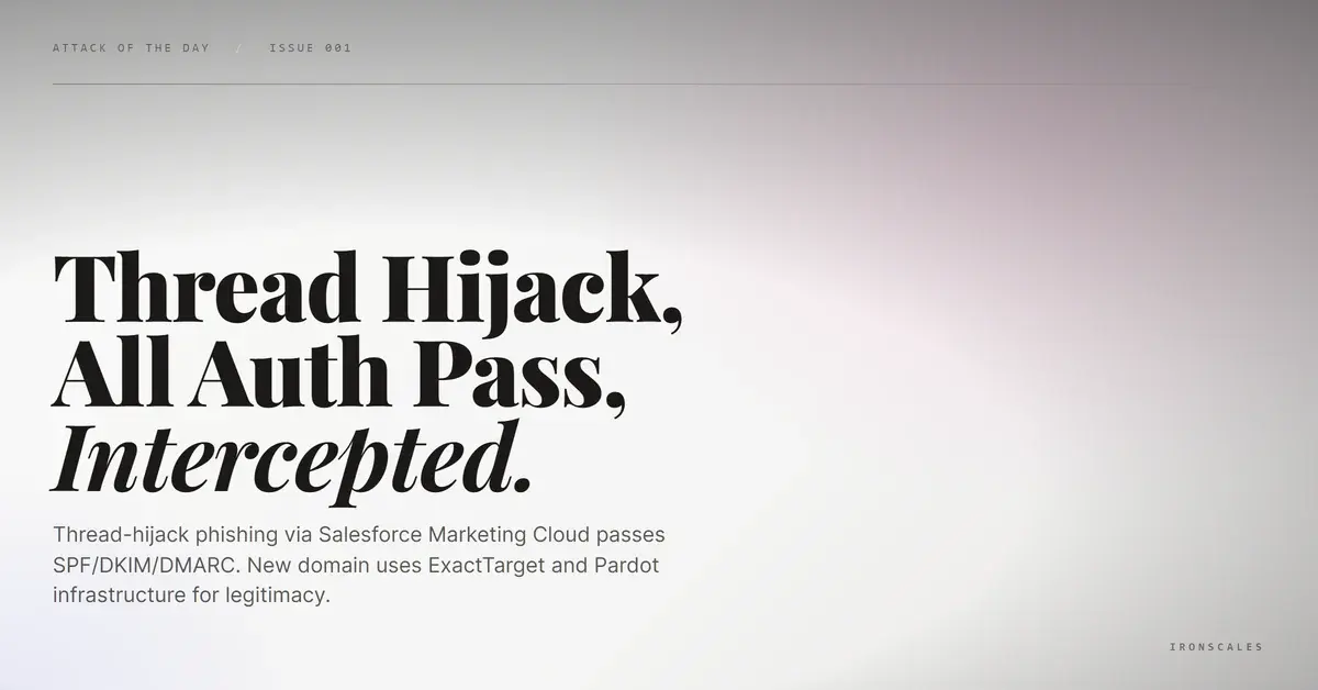 RE: Christopher: How a Thread Hijack Rode Salesforce Marketing Cloud Into the Inbox
