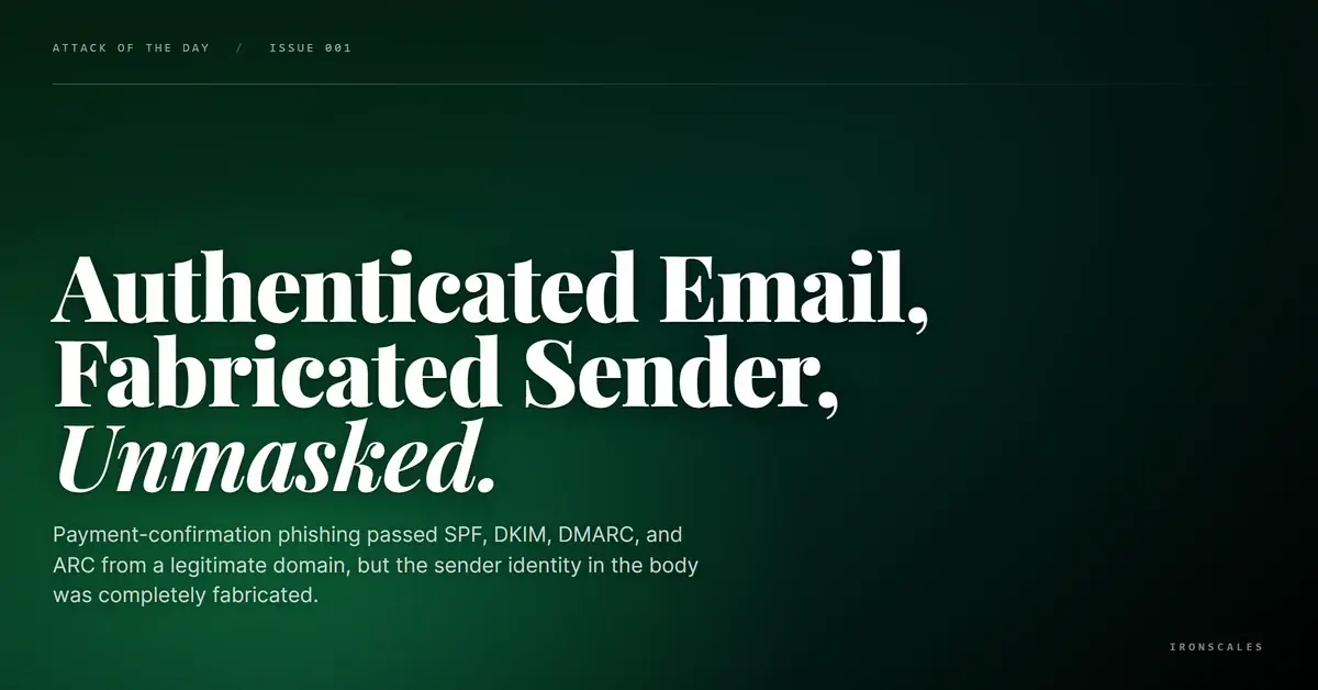 Fully Authenticated Email, Completely Fabricated Sender