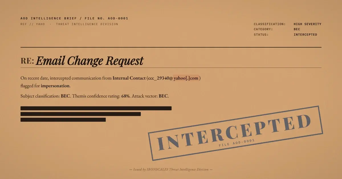 Perfect Authentication, Zero Payload: The Yahoo Free-Mail BEC That Microsoft Flagged but Didn't Block