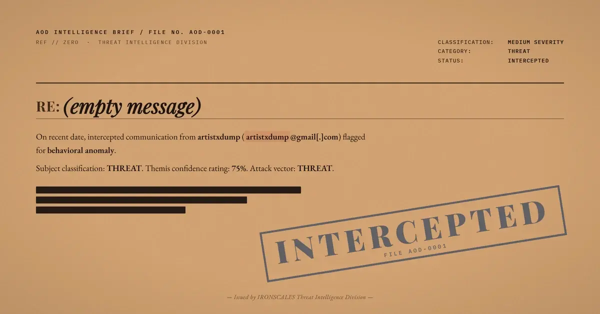 Zero-Payload Gmail Message Targets VIP Mailboxes via BCC