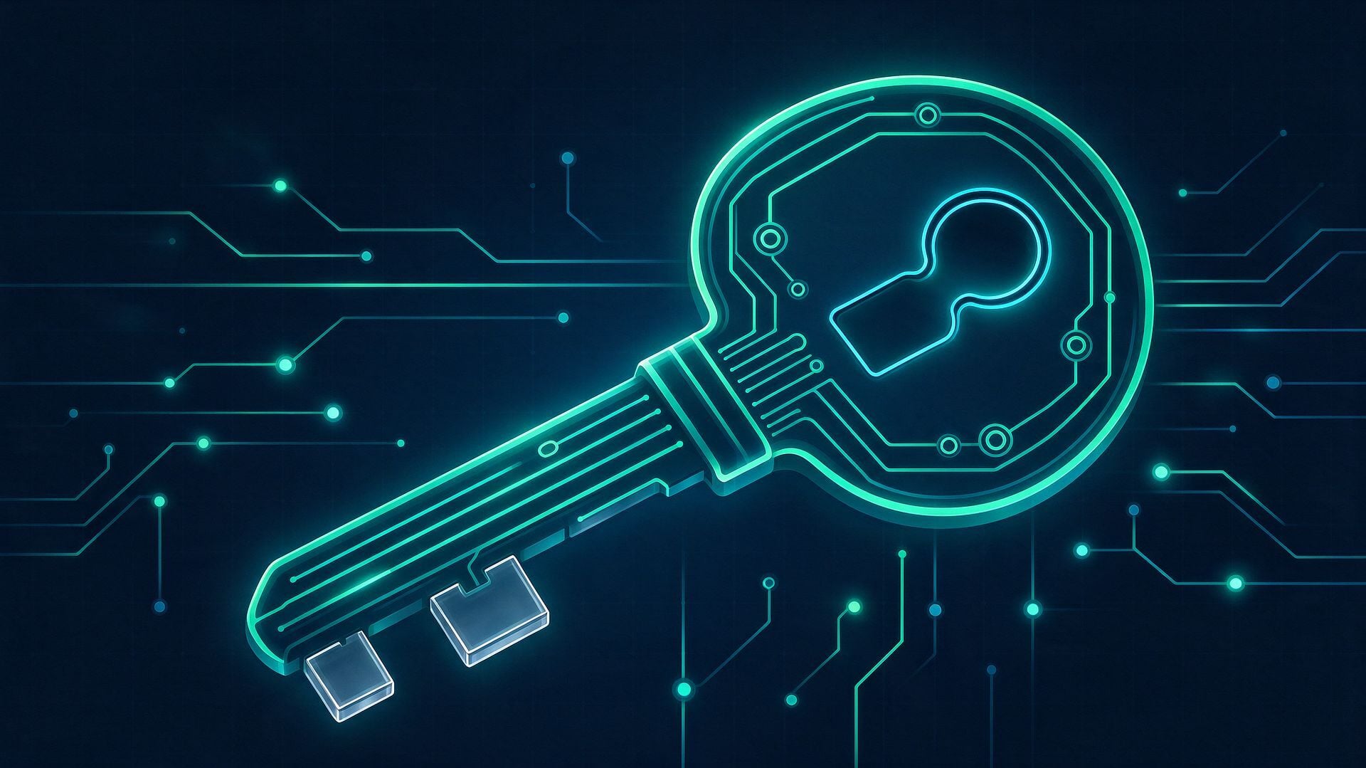 randomware text with image of digital key