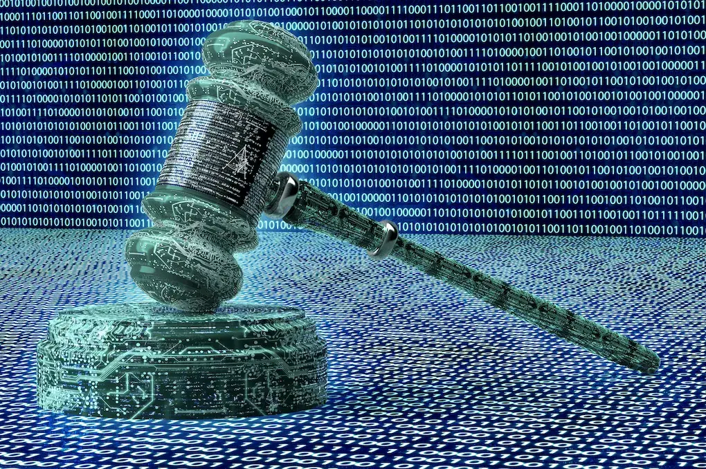 gavel over coding image